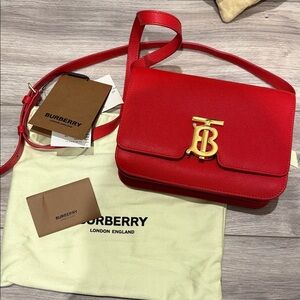 Burberry red Crossbody Bag with Gold hardware